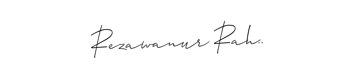 How to make Rezawanur Rah.. name signature. Use Allison_Script style for creating short signs online. This is the latest handwritten sign. Rezawanur Rah.. signature style 2 images and pictures png