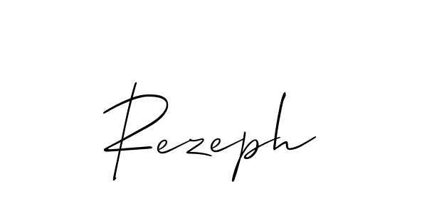 Make a beautiful signature design for name Rezeph. With this signature (Allison_Script) style, you can create a handwritten signature for free. Rezeph signature style 2 images and pictures png