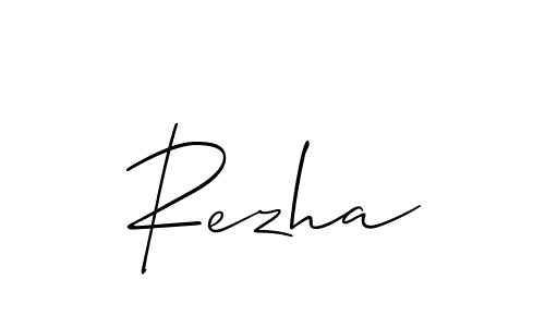 Make a beautiful signature design for name Rezha. Use this online signature maker to create a handwritten signature for free. Rezha signature style 2 images and pictures png