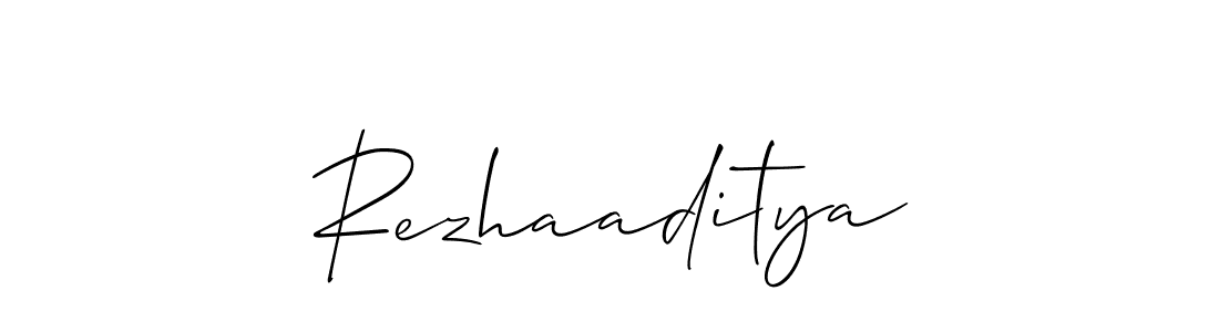if you are searching for the best signature style for your name Rezhaaditya. so please give up your signature search. here we have designed multiple signature styles  using Allison_Script. Rezhaaditya signature style 2 images and pictures png