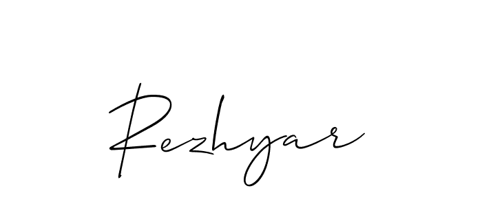 Best and Professional Signature Style for Rezhyar. Allison_Script Best Signature Style Collection. Rezhyar signature style 2 images and pictures png