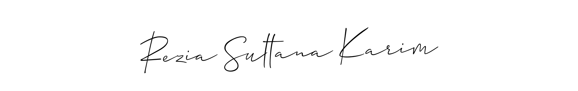 You should practise on your own different ways (Allison_Script) to write your name (Rezia Sultana Karim) in signature. don't let someone else do it for you. Rezia Sultana Karim signature style 2 images and pictures png