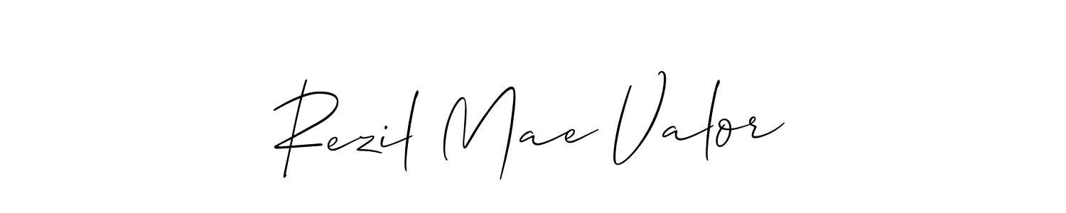 You should practise on your own different ways (Allison_Script) to write your name (Rezil Mae Valor) in signature. don't let someone else do it for you. Rezil Mae Valor signature style 2 images and pictures png