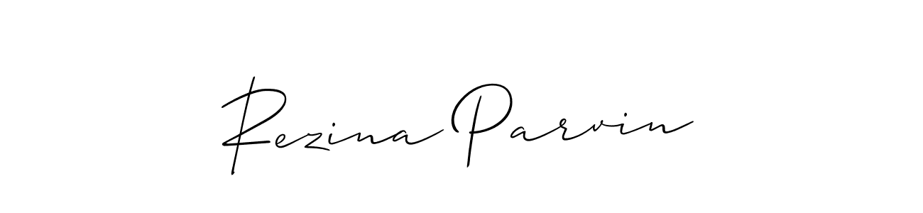 Make a short Rezina Parvin signature style. Manage your documents anywhere anytime using Allison_Script. Create and add eSignatures, submit forms, share and send files easily. Rezina Parvin signature style 2 images and pictures png