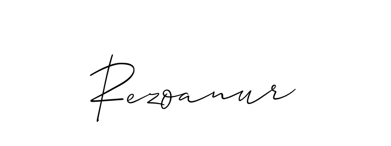 Create a beautiful signature design for name Rezoanur. With this signature (Allison_Script) fonts, you can make a handwritten signature for free. Rezoanur signature style 2 images and pictures png