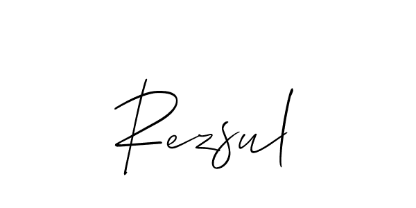 Similarly Allison_Script is the best handwritten signature design. Signature creator online .You can use it as an online autograph creator for name Rezsul. Rezsul signature style 2 images and pictures png