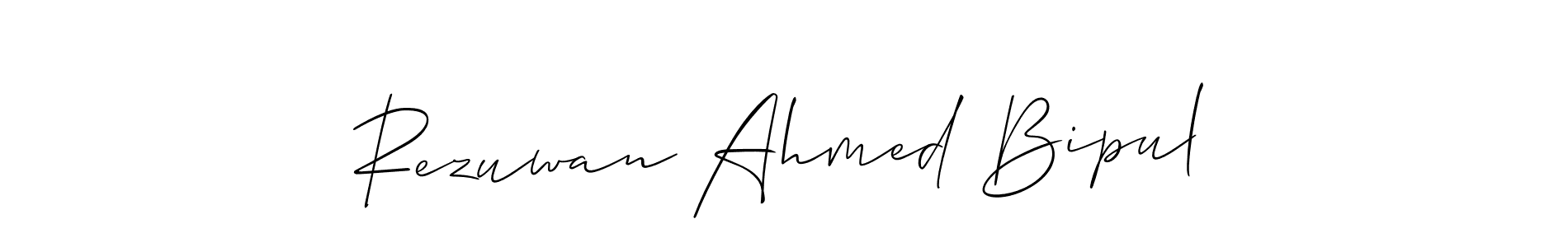 Use a signature maker to create a handwritten signature online. With this signature software, you can design (Allison_Script) your own signature for name Rezuwan Ahmed Bipul. Rezuwan Ahmed Bipul signature style 2 images and pictures png
