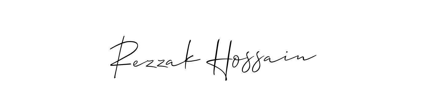 Also we have Rezzak Hossain name is the best signature style. Create professional handwritten signature collection using Allison_Script autograph style. Rezzak Hossain signature style 2 images and pictures png