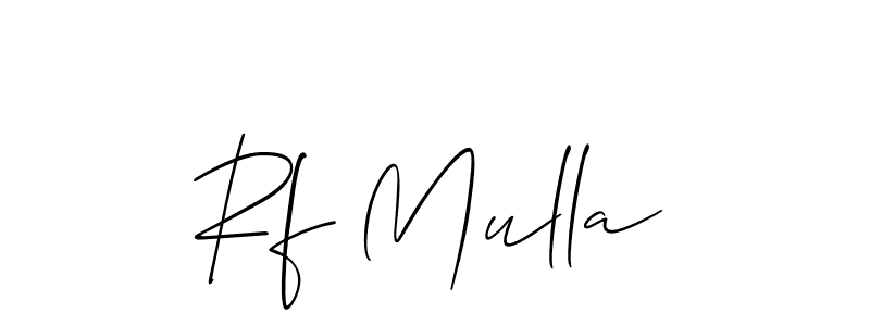 Create a beautiful signature design for name Rf Mulla. With this signature (Allison_Script) fonts, you can make a handwritten signature for free. Rf Mulla signature style 2 images and pictures png