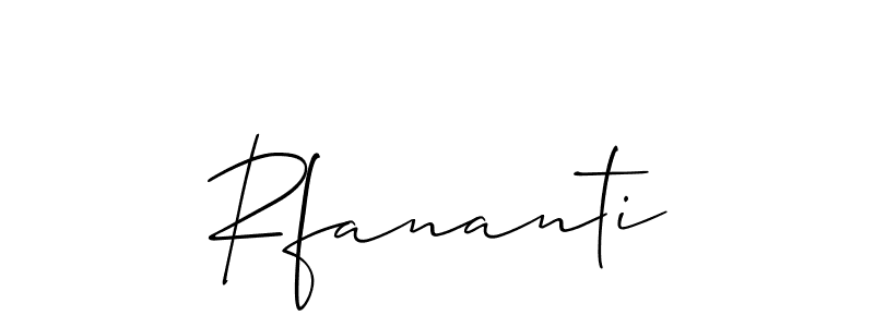 Rfananti stylish signature style. Best Handwritten Sign (Allison_Script) for my name. Handwritten Signature Collection Ideas for my name Rfananti. Rfananti signature style 2 images and pictures png