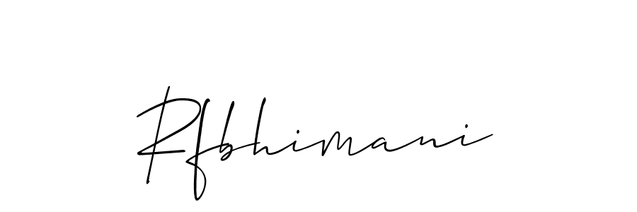 Make a short Rfbhimani signature style. Manage your documents anywhere anytime using Allison_Script. Create and add eSignatures, submit forms, share and send files easily. Rfbhimani signature style 2 images and pictures png