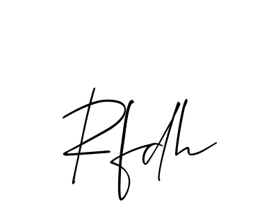 How to make Rfdh name signature. Use Allison_Script style for creating short signs online. This is the latest handwritten sign. Rfdh signature style 2 images and pictures png