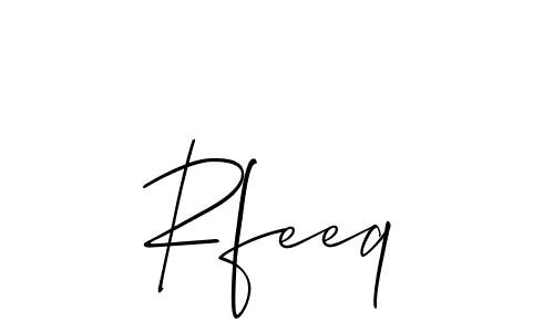 How to Draw Rfeeq signature style? Allison_Script is a latest design signature styles for name Rfeeq. Rfeeq signature style 2 images and pictures png