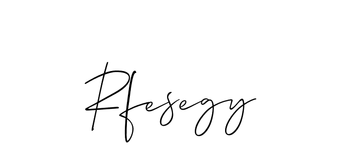 Use a signature maker to create a handwritten signature online. With this signature software, you can design (Allison_Script) your own signature for name Rfesegy. Rfesegy signature style 2 images and pictures png