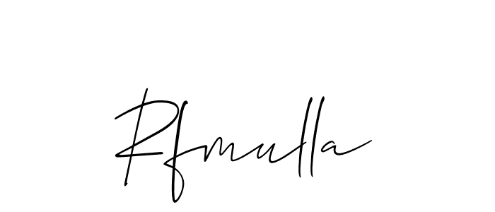 if you are searching for the best signature style for your name Rfmulla. so please give up your signature search. here we have designed multiple signature styles  using Allison_Script. Rfmulla signature style 2 images and pictures png