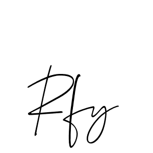 Design your own signature with our free online signature maker. With this signature software, you can create a handwritten (Allison_Script) signature for name Rfy. Rfy signature style 2 images and pictures png