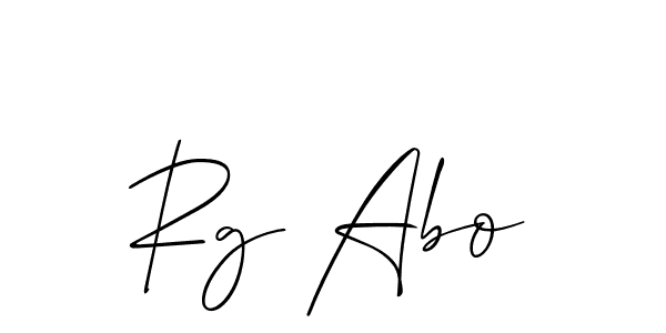 Use a signature maker to create a handwritten signature online. With this signature software, you can design (Allison_Script) your own signature for name Rg Abo. Rg Abo signature style 2 images and pictures png