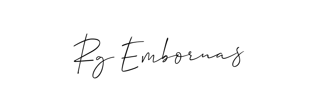 How to Draw Rg Embornas signature style? Allison_Script is a latest design signature styles for name Rg Embornas. Rg Embornas signature style 2 images and pictures png