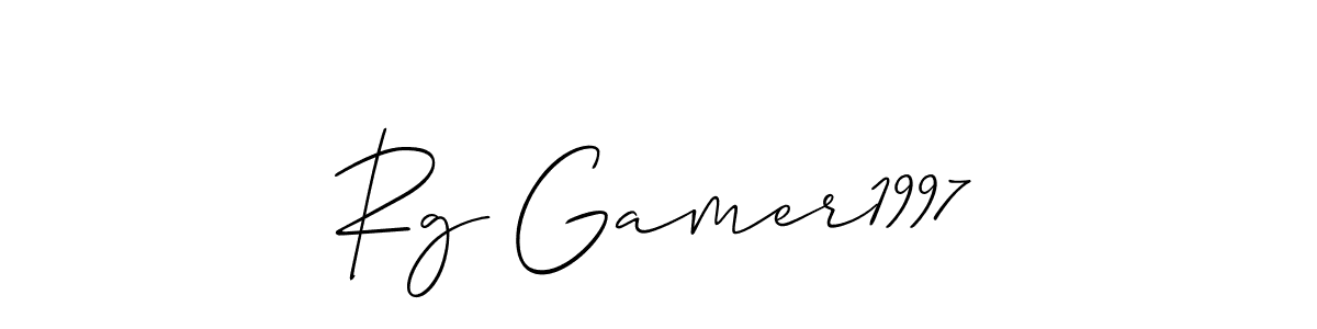 Make a beautiful signature design for name Rg Gamer1997. With this signature (Allison_Script) style, you can create a handwritten signature for free. Rg Gamer1997 signature style 2 images and pictures png