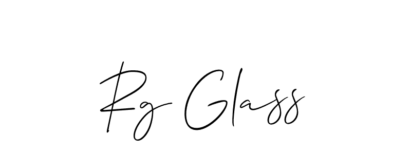 Make a beautiful signature design for name Rg Glass. With this signature (Allison_Script) style, you can create a handwritten signature for free. Rg Glass signature style 2 images and pictures png