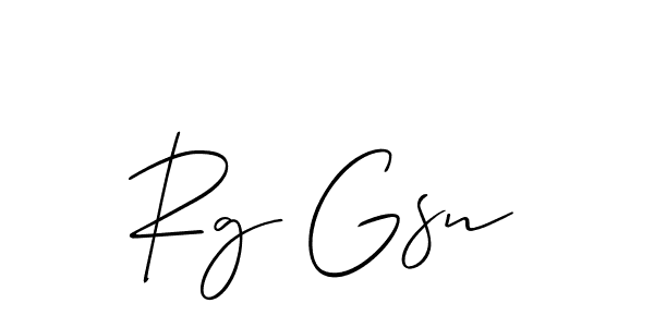 You should practise on your own different ways (Allison_Script) to write your name (Rg Gsn) in signature. don't let someone else do it for you. Rg Gsn signature style 2 images and pictures png