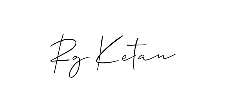 Design your own signature with our free online signature maker. With this signature software, you can create a handwritten (Allison_Script) signature for name Rg Ketan. Rg Ketan signature style 2 images and pictures png