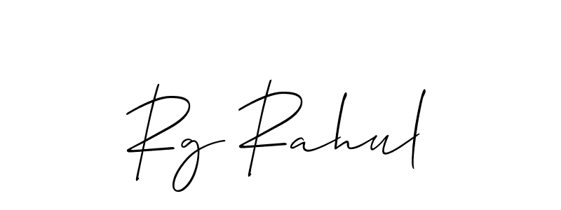 You should practise on your own different ways (Allison_Script) to write your name (Rg Rahul) in signature. don't let someone else do it for you. Rg Rahul signature style 2 images and pictures png