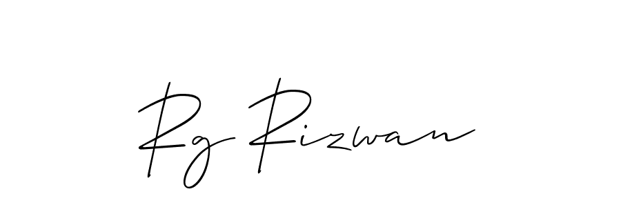 How to make Rg Rizwan signature? Allison_Script is a professional autograph style. Create handwritten signature for Rg Rizwan name. Rg Rizwan signature style 2 images and pictures png