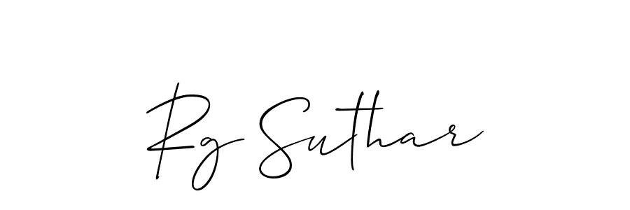 Rg Suthar stylish signature style. Best Handwritten Sign (Allison_Script) for my name. Handwritten Signature Collection Ideas for my name Rg Suthar. Rg Suthar signature style 2 images and pictures png