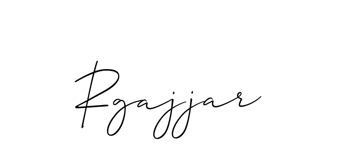 Allison_Script is a professional signature style that is perfect for those who want to add a touch of class to their signature. It is also a great choice for those who want to make their signature more unique. Get Rgajjar name to fancy signature for free. Rgajjar signature style 2 images and pictures png