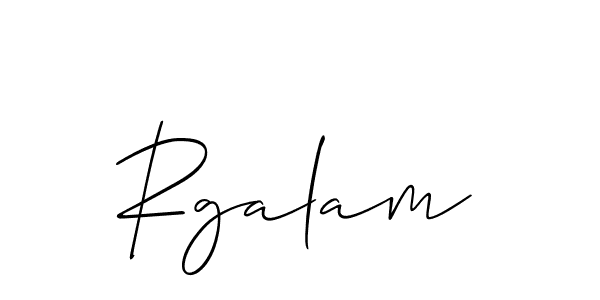 How to make Rgalam signature? Allison_Script is a professional autograph style. Create handwritten signature for Rgalam name. Rgalam signature style 2 images and pictures png