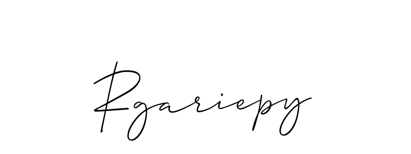 Rgariepy stylish signature style. Best Handwritten Sign (Allison_Script) for my name. Handwritten Signature Collection Ideas for my name Rgariepy. Rgariepy signature style 2 images and pictures png
