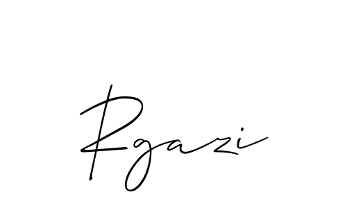 Create a beautiful signature design for name Rgazi. With this signature (Allison_Script) fonts, you can make a handwritten signature for free. Rgazi signature style 2 images and pictures png