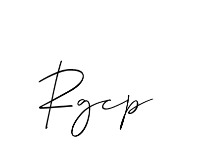 Design your own signature with our free online signature maker. With this signature software, you can create a handwritten (Allison_Script) signature for name Rgcp. Rgcp signature style 2 images and pictures png