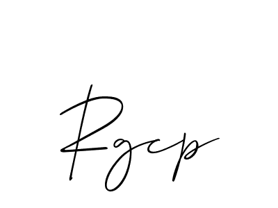 Design your own signature with our free online signature maker. With this signature software, you can create a handwritten (Allison_Script) signature for name Rgcp. Rgcp signature style 2 images and pictures png