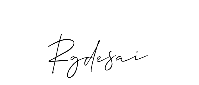 How to make Rgdesai signature? Allison_Script is a professional autograph style. Create handwritten signature for Rgdesai name. Rgdesai signature style 2 images and pictures png