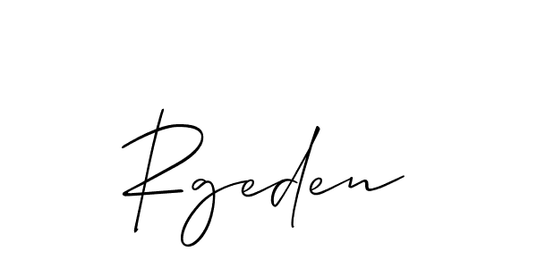 Best and Professional Signature Style for Rgeden. Allison_Script Best Signature Style Collection. Rgeden signature style 2 images and pictures png