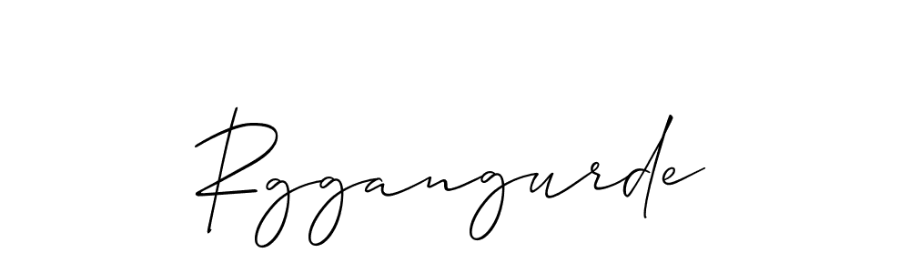 if you are searching for the best signature style for your name Rggangurde. so please give up your signature search. here we have designed multiple signature styles  using Allison_Script. Rggangurde signature style 2 images and pictures png