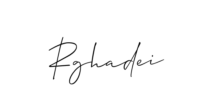 Best and Professional Signature Style for Rghadei. Allison_Script Best Signature Style Collection. Rghadei signature style 2 images and pictures png