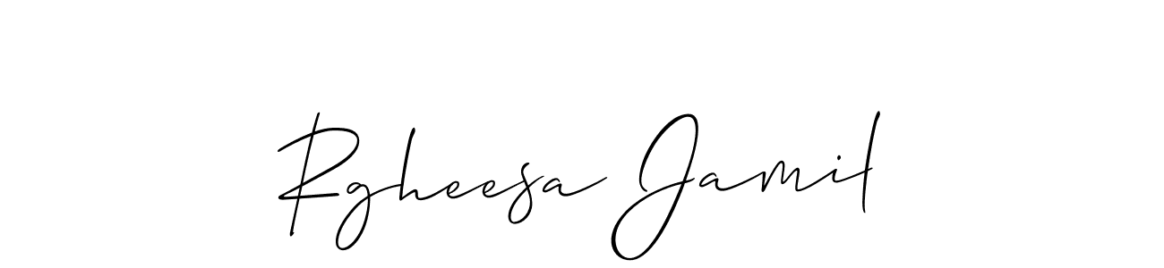 Design your own signature with our free online signature maker. With this signature software, you can create a handwritten (Allison_Script) signature for name Rgheesa Jamil. Rgheesa Jamil signature style 2 images and pictures png