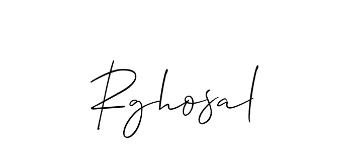 Rghosal stylish signature style. Best Handwritten Sign (Allison_Script) for my name. Handwritten Signature Collection Ideas for my name Rghosal. Rghosal signature style 2 images and pictures png