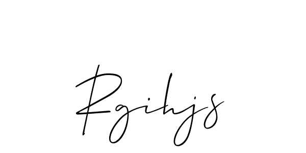 How to make Rgihjs signature? Allison_Script is a professional autograph style. Create handwritten signature for Rgihjs name. Rgihjs signature style 2 images and pictures png