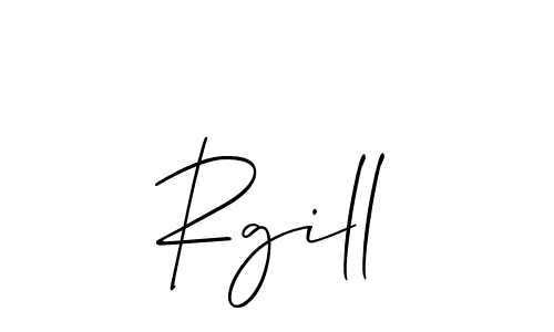 Create a beautiful signature design for name Rgill. With this signature (Allison_Script) fonts, you can make a handwritten signature for free. Rgill signature style 2 images and pictures png