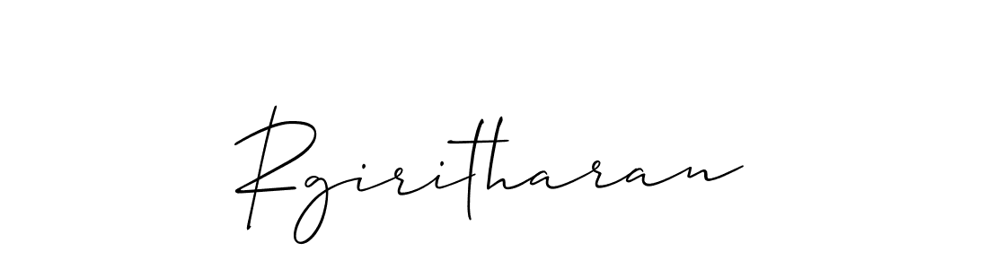 Also You can easily find your signature by using the search form. We will create Rgiritharan name handwritten signature images for you free of cost using Allison_Script sign style. Rgiritharan signature style 2 images and pictures png