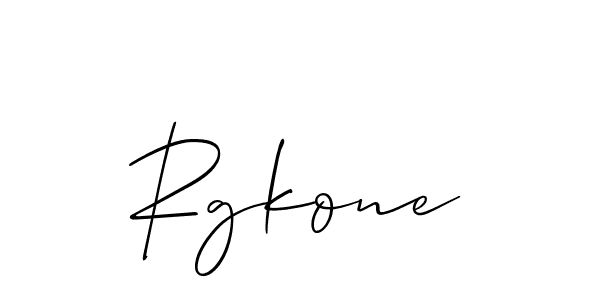 Create a beautiful signature design for name Rgkone. With this signature (Allison_Script) fonts, you can make a handwritten signature for free. Rgkone signature style 2 images and pictures png