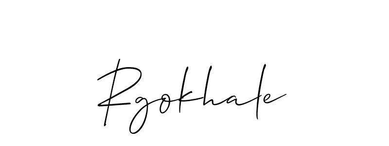 Create a beautiful signature design for name Rgokhale. With this signature (Allison_Script) fonts, you can make a handwritten signature for free. Rgokhale signature style 2 images and pictures png