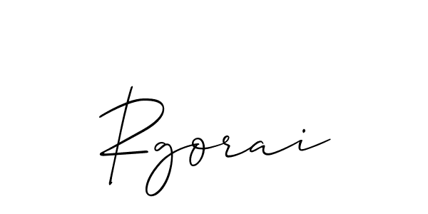 How to make Rgorai name signature. Use Allison_Script style for creating short signs online. This is the latest handwritten sign. Rgorai signature style 2 images and pictures png