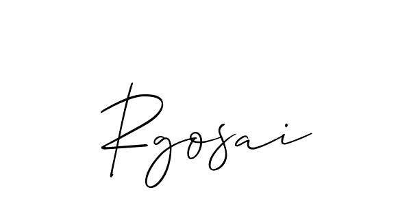 Create a beautiful signature design for name Rgosai. With this signature (Allison_Script) fonts, you can make a handwritten signature for free. Rgosai signature style 2 images and pictures png