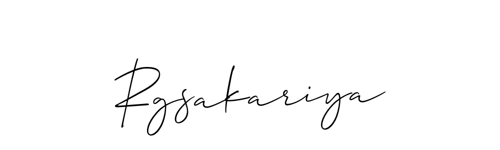 Allison_Script is a professional signature style that is perfect for those who want to add a touch of class to their signature. It is also a great choice for those who want to make their signature more unique. Get Rgsakariya name to fancy signature for free. Rgsakariya signature style 2 images and pictures png