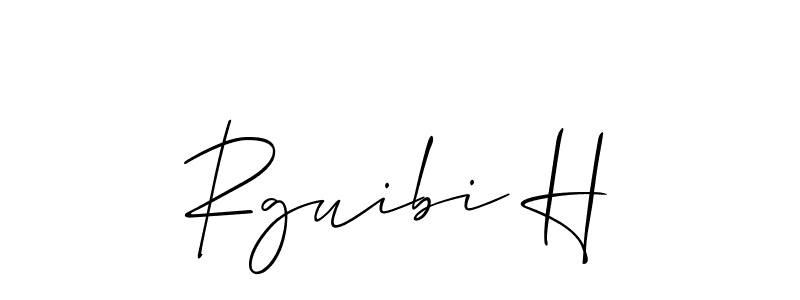 Rguibi H stylish signature style. Best Handwritten Sign (Allison_Script) for my name. Handwritten Signature Collection Ideas for my name Rguibi H. Rguibi H signature style 2 images and pictures png